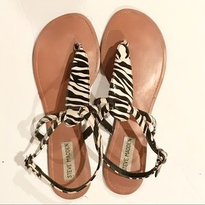Steve Madden Zebra Sandals Women’s Size (8.5) M